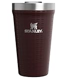 STANLEY Everyday Tumbler 16 oz | Press Fit Drink Through Lid | Beverage, Coffee, and Cocktail Cup | Insulated Stainless Steel Wine Glass | BPA-Free | Mahogany Grid