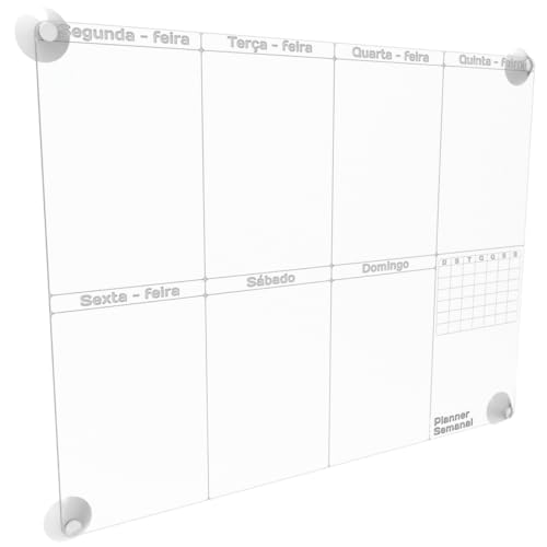 Quadro Planner Planejador Semanal de Parede Agenda Organizador de Tarefas - ARTBOX3D