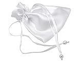 Maße: ca. 17 x 17 cm Kommunionbeutel Beutel Weiß Tasche Hochzeit Brauttasche Kommunion Weiß