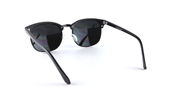 Super Dark Round Semi Rimless Sunglasses UV Protection Retro Vintage Amazon.com: ShadyVEU Super Dark Round Semi Rimless  main image 4