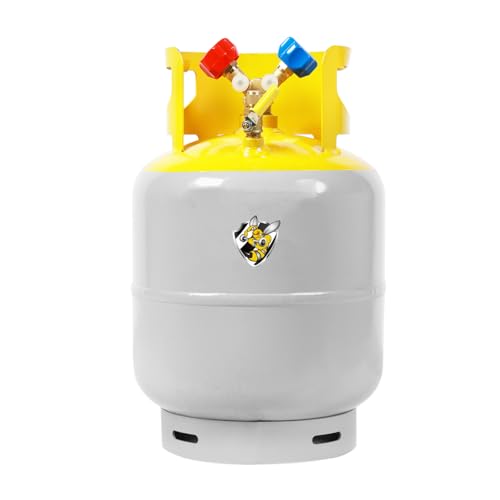 YELLOW JACKET 30 LB Refrigerant Recovery Tank - AC Freon Recovery Cylinder Tank, Machine HVAC Recovery Tanks, Universal Refrigerant Recovery Coolant Tank for R134A, R410A, R12, R410A
