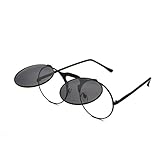 ★ MÁS OPCIONES: Los anteojos de sol Steampunk con círculo de lentes se pueden usar como anteojos de sol y anteojos planos. Puede levantar las lentes de colores exteriores y usar solo una lente interior transparente. La lente transparente interna también se puede reemplazar con una lente graduada en su tienda local de gafas ópticas.