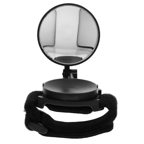 KHBUAB Black Bike Mirror with Wrist Strap Design, Adjustable Rear View for Bicycle, Made of Abs, Acrylic and Nylon, Firmly Fixed for Safe Outdoor Cycl