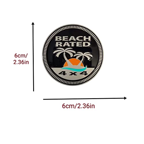 Image of 2 Pcs 4X4 Emblem Badge Car Side Fender Rear Tail Plate Logo Nameplate Badge Compatible with Jeep Wrangler car Truck SUV(Beach Rated)
