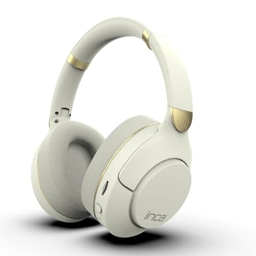 Casque sans fil Inca IBK-503B blanc pour téléphoner les mains libres avec 12h d'autonomie