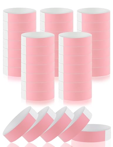 Paper Wristbands for Events, 500 Pcs Disposable Wrist Bands, Pink