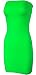 KMystic Seamless Strapless Tube Slip Dress (Neon Green),One Size