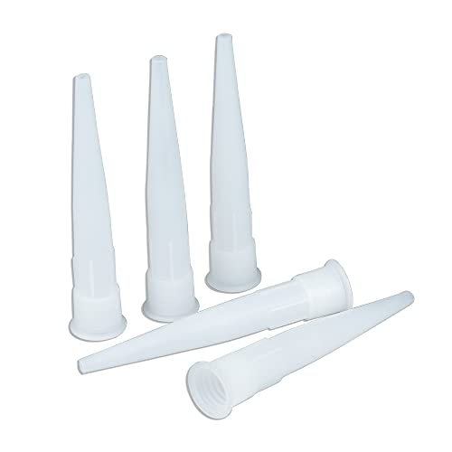 30pcs Plastic Caulking Gun extender Caulk Nozzle Tip Tool for Sausage Caulking Gun Caulk Nozzles Applicator Easy To Use White ZUOFANG