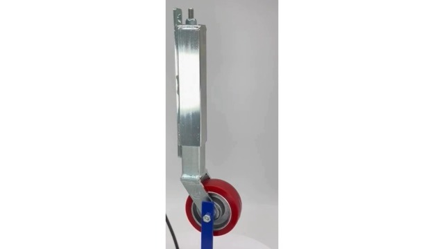Roulette Portail à Ressort Rollentechnik 100x38mm - Roue Jockey Polyuréthane Redsoft Charge 70kg Hauteur 400mm