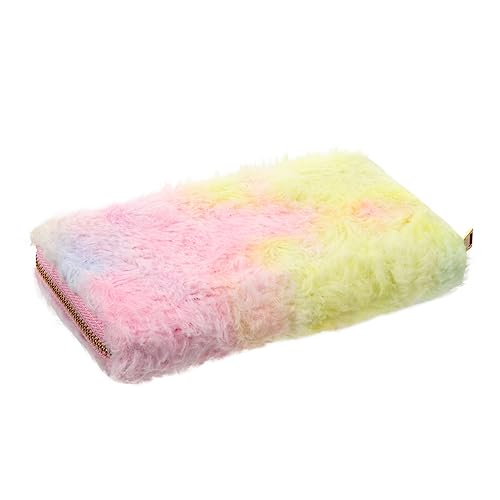 Zippered Wallet for Women Women's Purse Plush Wallet Rainbow Gradient Fashionable Design