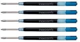 recambios boligrafos inoxcrom  Inoxcróm 00971245 - Recambios para bolígrafo, 5 unidades, color azul punto medio