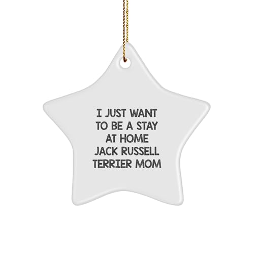 Funny Jack Russell Terrier Dog Mom Star Ornament for Christmas