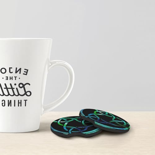 Set de 2 posavasos para autos de neopreno Negro miniatura 2
