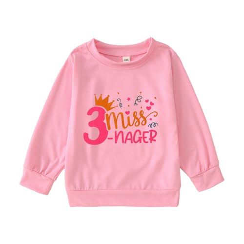 Toddler Girl Birthday Shirt 2nd 3rd 4th 5th Letter Long Sleeve T-Shirt Top 2 3 4 5 Year Old Birthday Girl Outfit