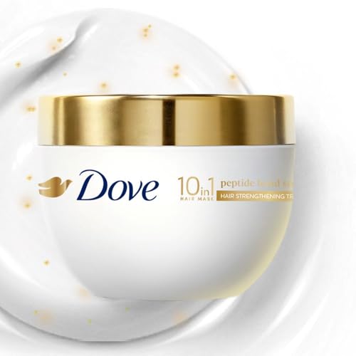 Image of Dove 10in1 Peptide Bond Strength Hair Treatment Mask 300 ml |For Extremely Damaged Hair | with PROTEIN PEPTIDES beads| Reoncstructs bonds to repair heat, colour, chemical damage