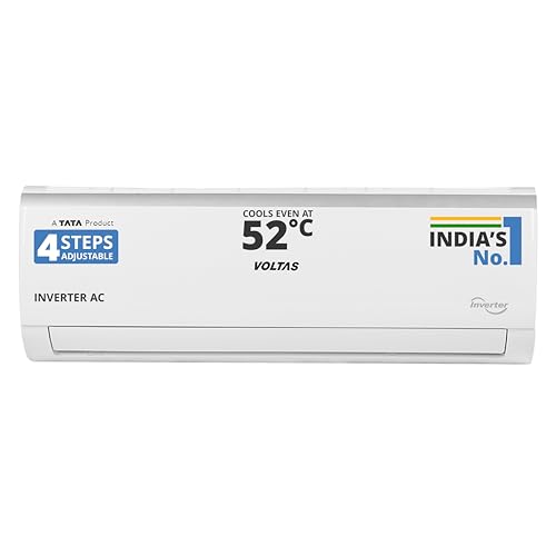 Voltas 2 Ton, 3 Star, Inverter Split AC (Copper, 4-in-1 Adjustable Mode, Anti-dust Filter, 243V Vectra Elite, White)