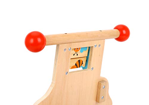 Pidoko Kids Lion Baby Walker Cart with Wheels - Wooden Activity Center Push and Pull Toy - for 1 Year Old and Up - Thumbnail 2