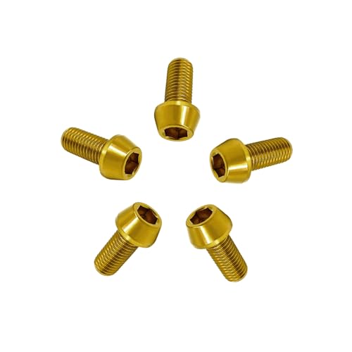【Materiale principale】: 5 X Titanio Hex Socket Testa Conica Bulloni