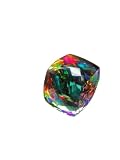 Natural 52 CT Rainbow Color Mystic Topaz Cube Cut Certified Loose Gemstone...