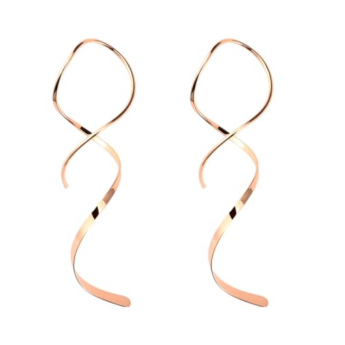 Spiral Threader Earrings,925 Sterling Silver Drop Dangle Handmade...