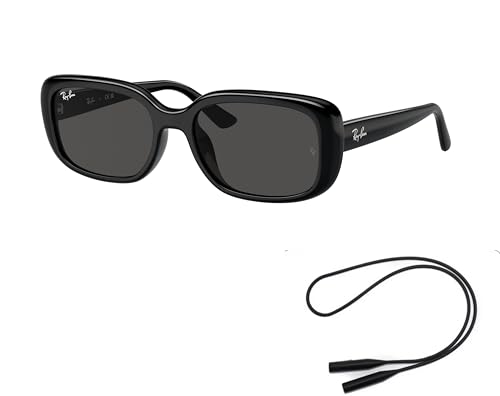 Ray-Ban RB4421D Sunglasses Bundle: RB 4421D 667787 Black Dark Grey and Universal Anti-slip Silicone Leash2