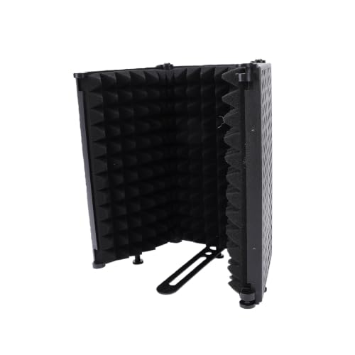 Cabina acústica plegable de 3 paneles para aislamiento vocal de escritorio para estudio de grabación y podcast miniatura 2