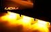 iJDMTOY 3pc Super Bright Amber LED Center Grille Running/Position Light Kit Compatible With 2007-2014 Toyota FJ Cruiser (Amber Lens w/Wiring and Hardware)