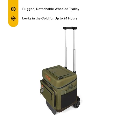 RTIC Everyday Wheeled Cooler, Soft Sided Insulated Portable Rolling Collapsible Cooler Bag with Wheels and Handle for Outdoor, Beach, Camping,... - Image 3