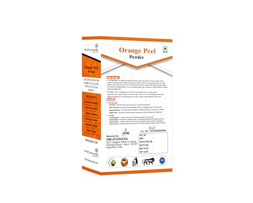 Image of Orange Peel Powder For Face and Skin Cleansing (200 Grams)