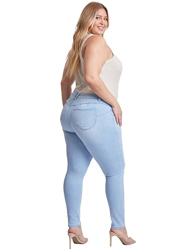 Royalty For Me Womens Women's Plus Size Sustainable Wannabettabutt Mid Rise Skinny Jeans4