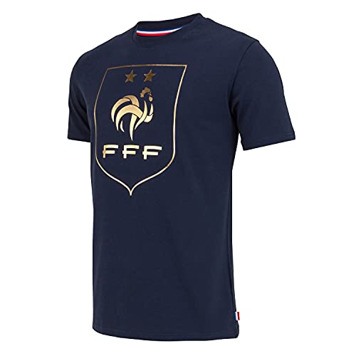 Frankreich-Fußballteam T-Shirt FFF – 2 Sterne – Offizielle Kollektion S blau