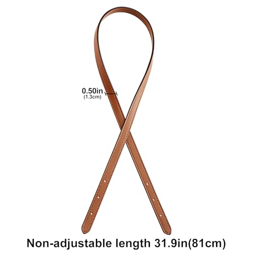 Image of Jiesinlov 2 Pcs Bag Microfiber Leather Strap Replacement Shoulder Straps for Mollie 25 Tote Handbag(Brown)