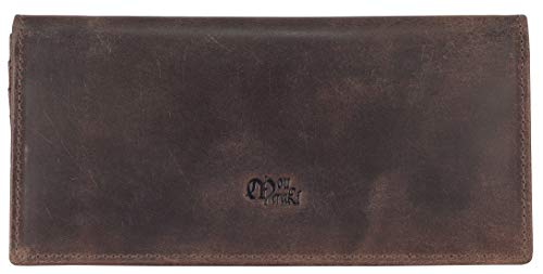 Image of RFID Blocking Mens Genuine leather Bifold Long Wallet