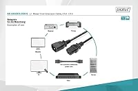 DIGITUS Verlängerung für Netz-Anschlusskabel - 5.0 m - C14 auf C13 - Stecker / Buchse - H05VV-F3G - 1.0 mm² – Ansicht 5