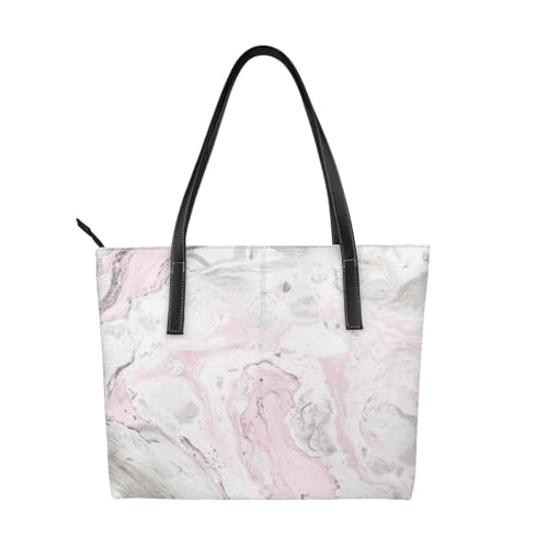 Sac à main artistique grande capacité gris et rose pour bureau et voyage
