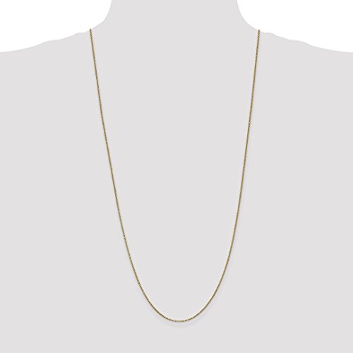 10k Yellow Gold 1mm Box Chain Necklace Pendant Charm Fine Jewelry For Women Gifts For Her - Image 3