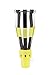Woods E3001 Light Changing Kit Foot Metal Telescopic Pole, Baskets, Suction Cup and Broken Bulb Changers, Versatile Use, 5 Accessories Included, 11 Feet Tall, 1 Count (Pack of 1), Yellow