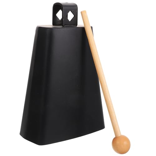 ZUNOXAZ Cloche de Vache Métal avec Instrument de Percussion et Portable pour Batterie Événements et Activités Extérieures