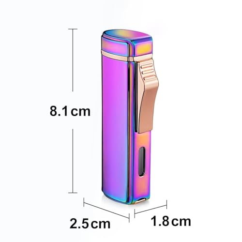 Encendedor portátil de metal con linterna de triple llama resistente al viento 7