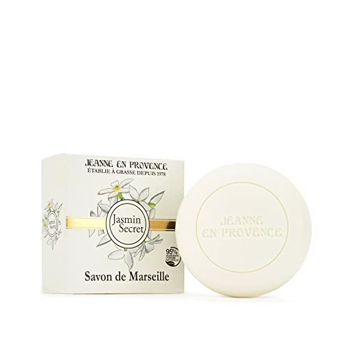 JEANNE EN PROVENCE - Savon Solide Corps & Mains - Parfum Jasmin Secret - Nettoie, Adoucit & Parfume - Savon de Marseille - 95% d'Ingrédients d'Origine...