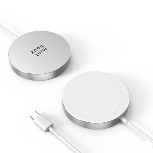 Chargeur magnétique sans fil Qi2 Minthouz 15W argent pour iPhone 17 Pro Max
