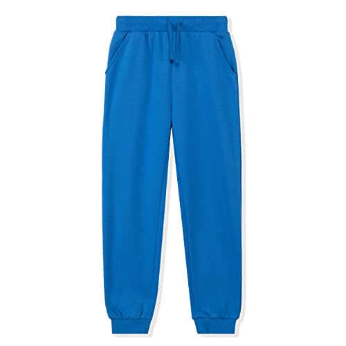 Unacoo Girls&Boys Sweat Pant With Pockets Elastic Waist Sweatpants Brushed Fleece Casual Joggers Pants For Kids Athletic Pants For Toddler Boys And Girls(Blue, L(9-10 Years)) #TOP19