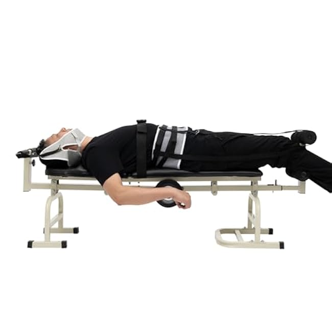 Alternative Inversion Traction Table, Cervical Spine Lumbar Traction Bed Stretching Device Back Stretcher Decompression for Lower Back Pain Relief Cervical Spine
