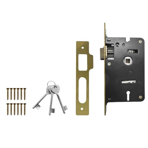 Image of VOLO Security Mortise Lock Handle Set, Door Lock, Complete with Lock,8 inch /200mm, Antique Finish, for Door Hardware.
