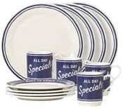 Orders up 12 Piece Dinnerware Set, White