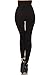 Women's High Waist Control Top Compression Waist Leggings with Tummy Control, Viscose with Terry Lining