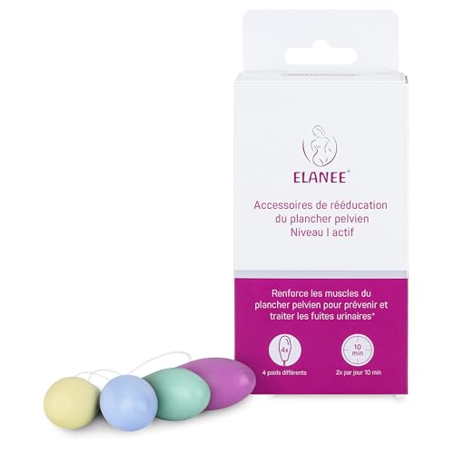 ELANEE Accessoires de rééducation du plancher pelvien Niveau I actif pour renforcer les muscles du plancher pelvien en cas de faiblesse de la vessie, set de...