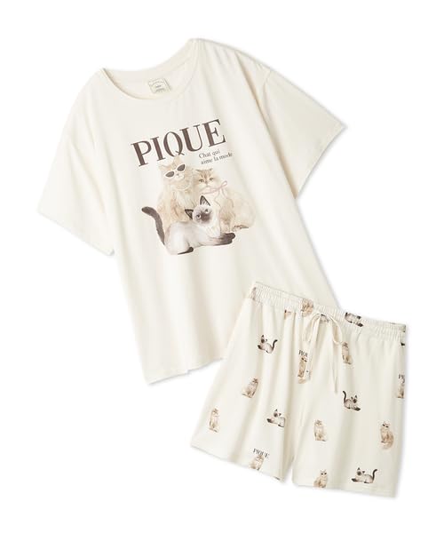 gelato pique(ジェラート ピケ) 【ONLINE限定】ファッションCATS&DOGS ワンポイントTシャツ&ショートパンツセットPWCT262362レディース 1