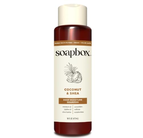 Jabón caja de champú aceite de coco, aceite de jojoba, aloe y manteca de karité para hidratar y nutrir para todo tipo de cabello, 16 onzas cada uno