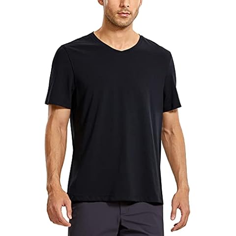 Camiseta CRZ YOGA de algodón Pima manga corta con cuello en V para hombre Cover